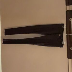 These express pants are brown and made of a soft brown material.